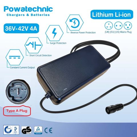 PCL3604021A- 42V 4A 7-pin Li-Ion Charger for 36V Yamaha 500WH Battery 
