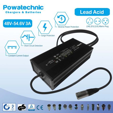 58V 3A Charger for 48V Lead Acid AGM Gel battery - PCP4803001