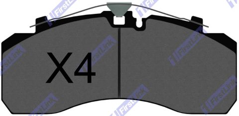 DENNIS Eagle Mk3 [2014-] Elite 6 (W3232VRK6,    7.7D) 8X4 32T Rear 1 Brake Pads