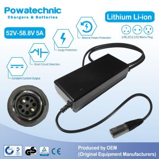 PWT55029 - 58.8V 5A Li-ion Charger for 52V Bultaco Brinco battery