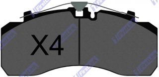 DENNIS Eagle Mk3 [2014-] Elite 6 (W3232VRK6,    7.7D) 8X4 32T Rear 2 Brake Pads