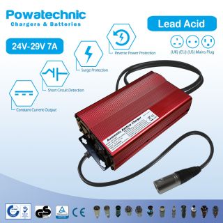 29V 7A Lead Acid XLR 3pin Charger for 24V battery - PCP2407001