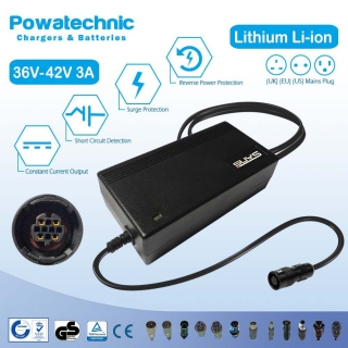 PWT34020- 42V 4A 4-pin Li-Ion Charger for 36V Yamaha Battery