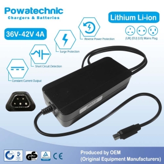 42V 4A TRP 5-pin Li-Ion Charger for 36V Joycube & Phylion Battery - PCL3604019