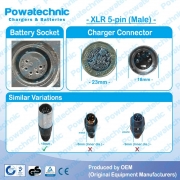 42V 4A XLR  4,  5-pin Li-Ion Charger for 36V E-Bike Battery 1