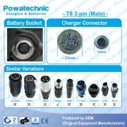 12V to 42V 2A Thin Bolt 3-pin Li-Ion Charger for 36V STL Battery - PCL12-3602018  2