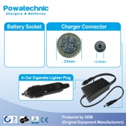 PWT1-31006 - 12V Car Cigarette Lighter Charger for 2pin DCJ Jack 36V Li-Ion Battery 1